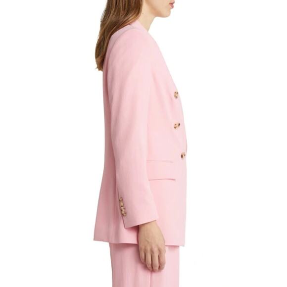 BOSS Jatera Double Breasted Blazer Jacket Pink Dahlia Classic Office US 6 NWT - Picture 7 of 16